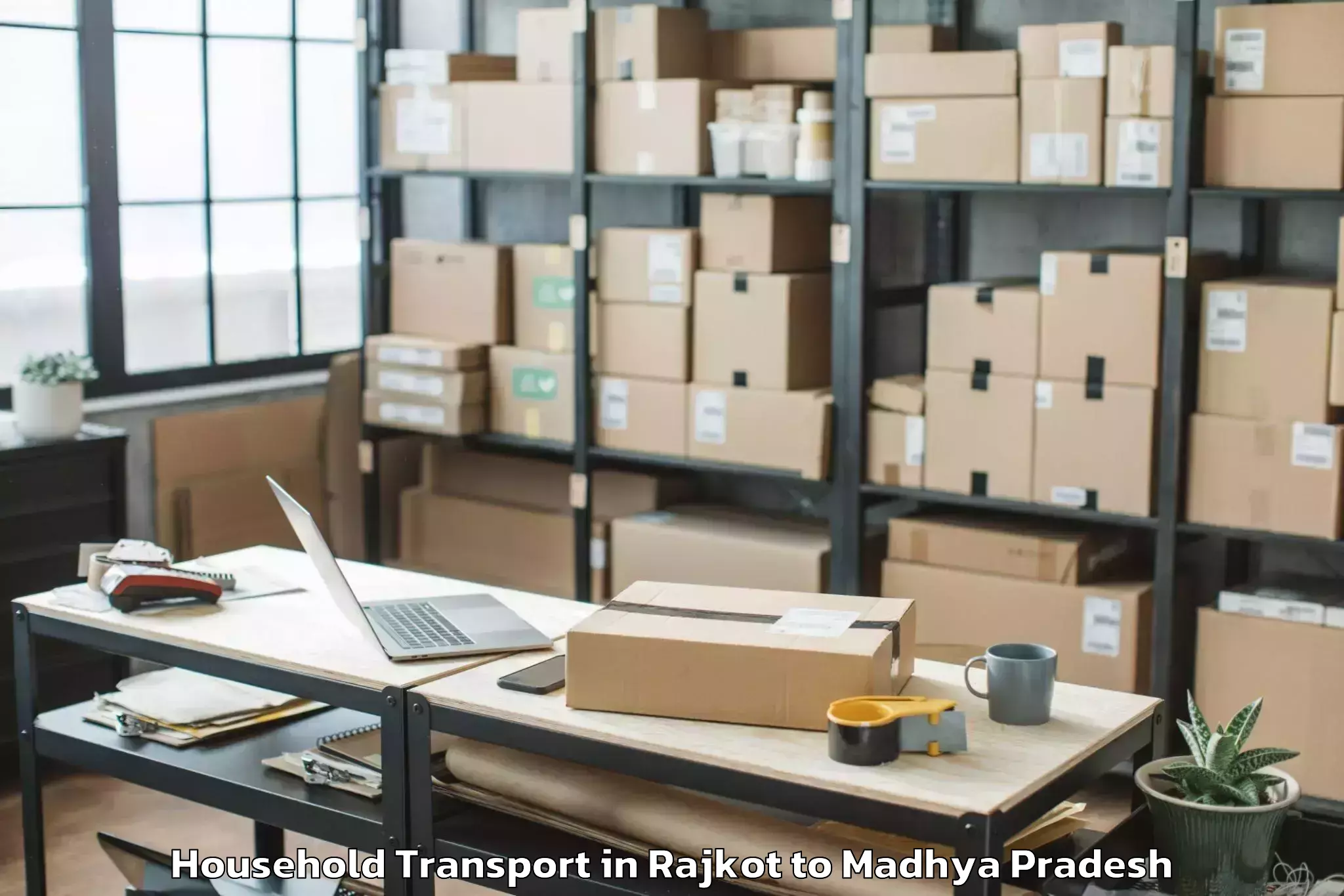 Hassle-Free Rajkot to Maharajpur Household Transport